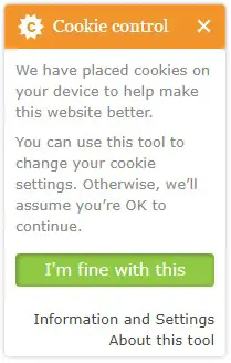 ICO Cookie Message